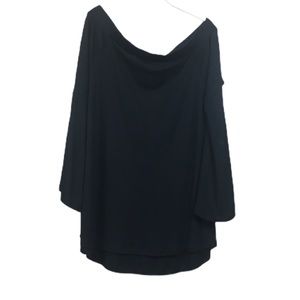 Torrid plus size black 3/4 sleeve ribbed sweater